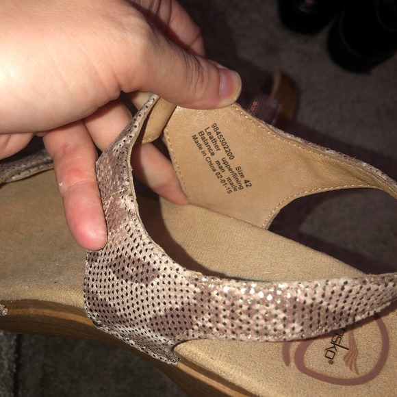 new dansko leather reptile/snake wedge sandals size 42 - Picture 4 of 4